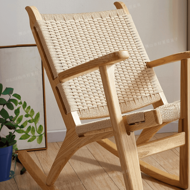 Wood Front Porch Rocking Chairs with Rear Back, Stationary - image 14