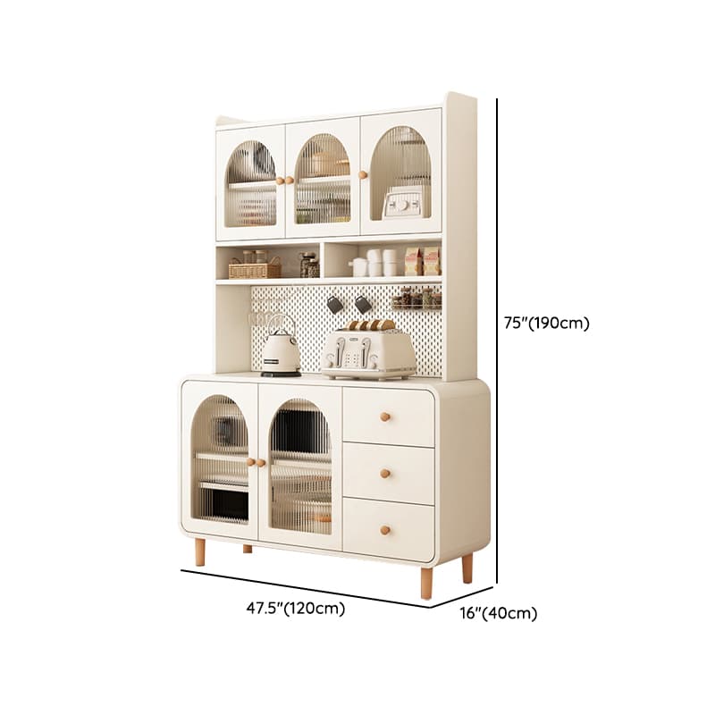 Scandinavian Wood Sideboard Cabinet with Adjustable Shelves and Glass Doors - 40cm Width - image 16