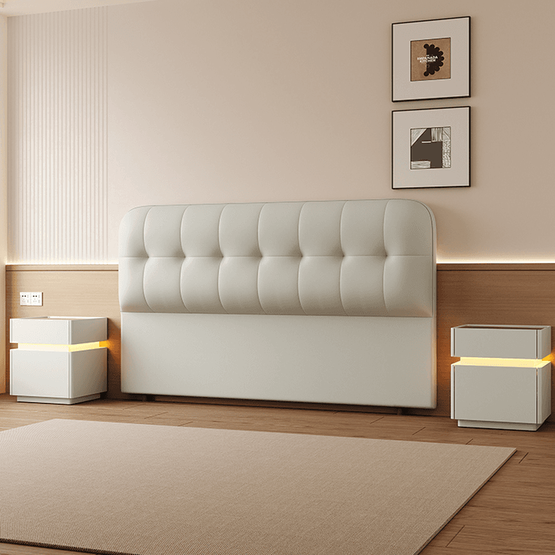 Simplistic Style Panel Headboard with No Distressing, Piled Tufted Rectangular Shape for Queen/Full/Twin XL Bed, Sponge Upholstery, Standard Height - image 8