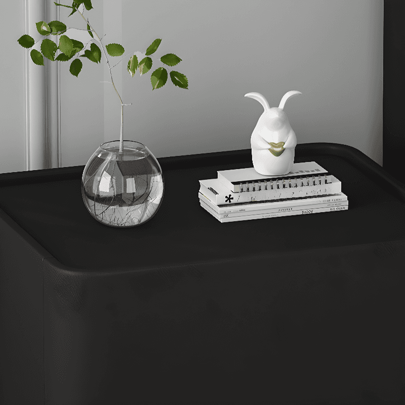 Trendy Drawer Storage Bedside Table with 1 Drawer and Pine Wood Countertop - image 8