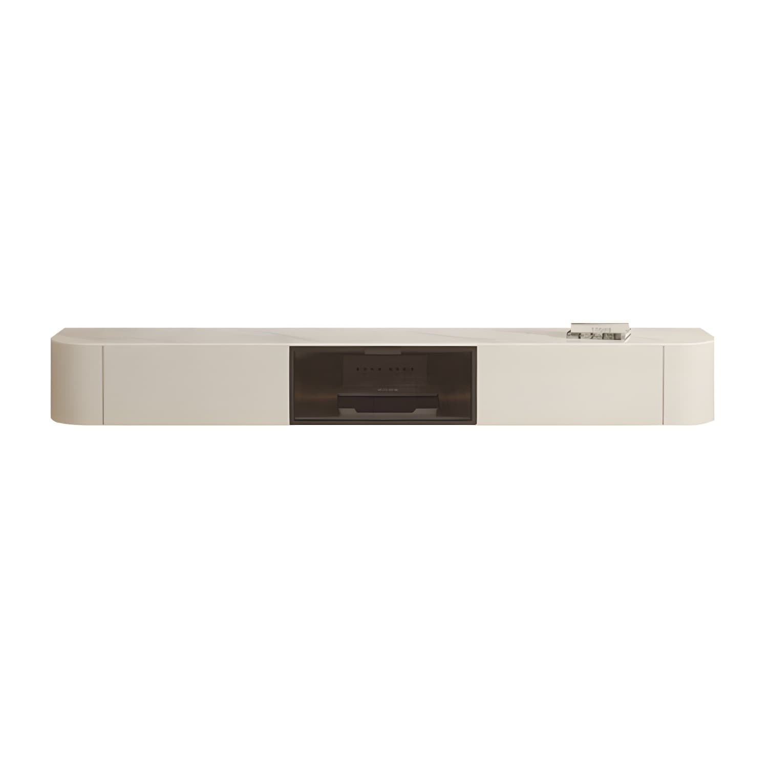 Contemporary Media Console Floating TV Media Console with Drawers - image 9