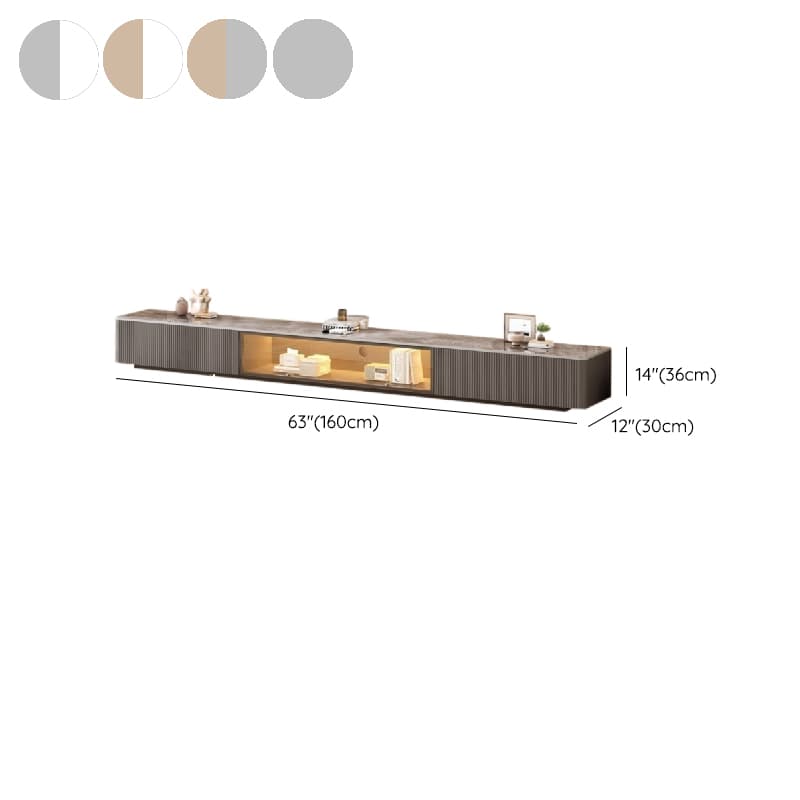 Modish Sintered Stone TV Stand with 2-Drawer, Cabinet & Cable Management Living Room - image 12
