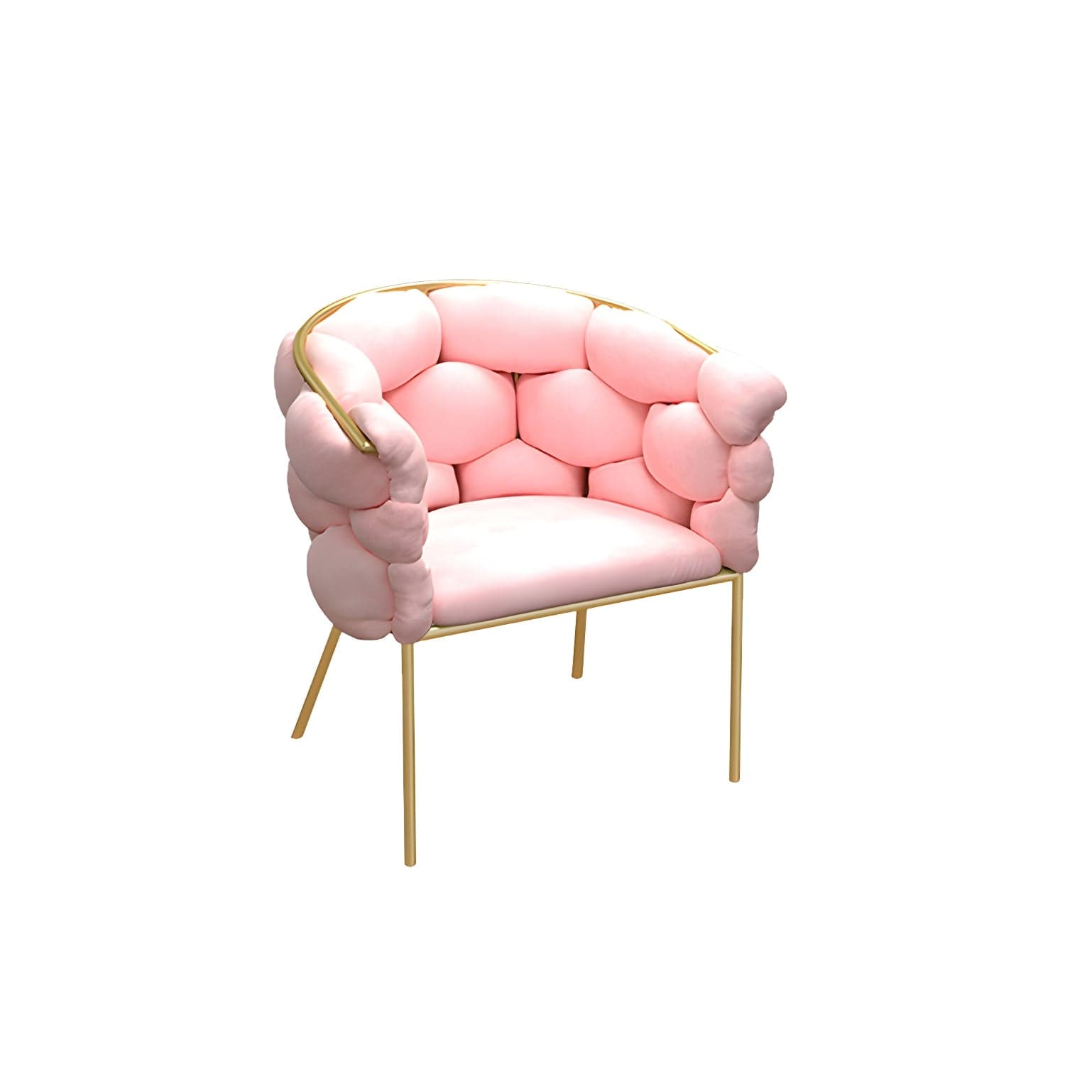 Glam Kitchen Gold Legs Chair Upholstered Dining Armless Chair - image 8