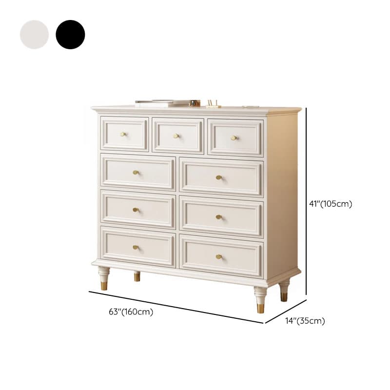 Trendy Natural Wood Console Dresser with 9/7/6 Drawers in Horizontal/Vertical Orientation - image 14