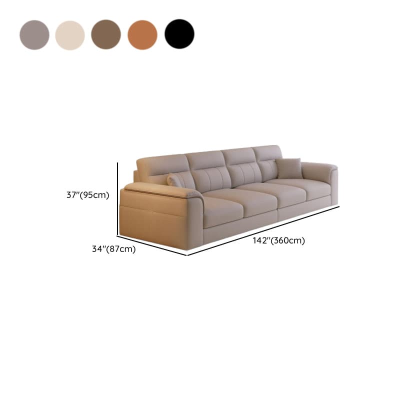 Modish Solid Color Standard Sofa in Light Gray/Light Brown/Beige for 6-Seater/5 Person/4-seater - image 18