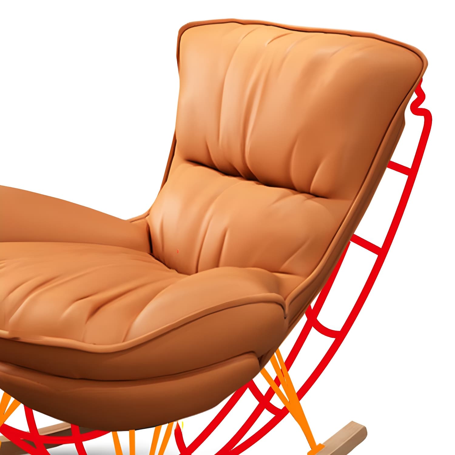 31" Wide Upholstered Rocking Accent Chair with Light Legs for Living Room - image 14