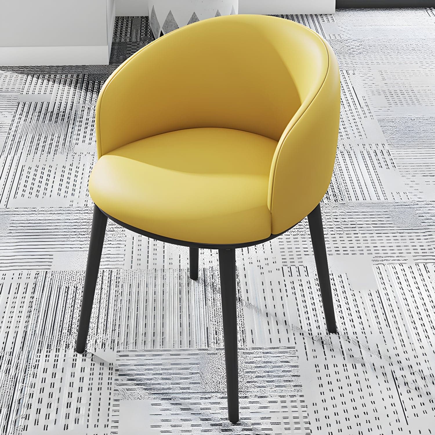 Modern Upholstered Home Arm Chair Solid Back Matte Finish Dining Chair - image 18