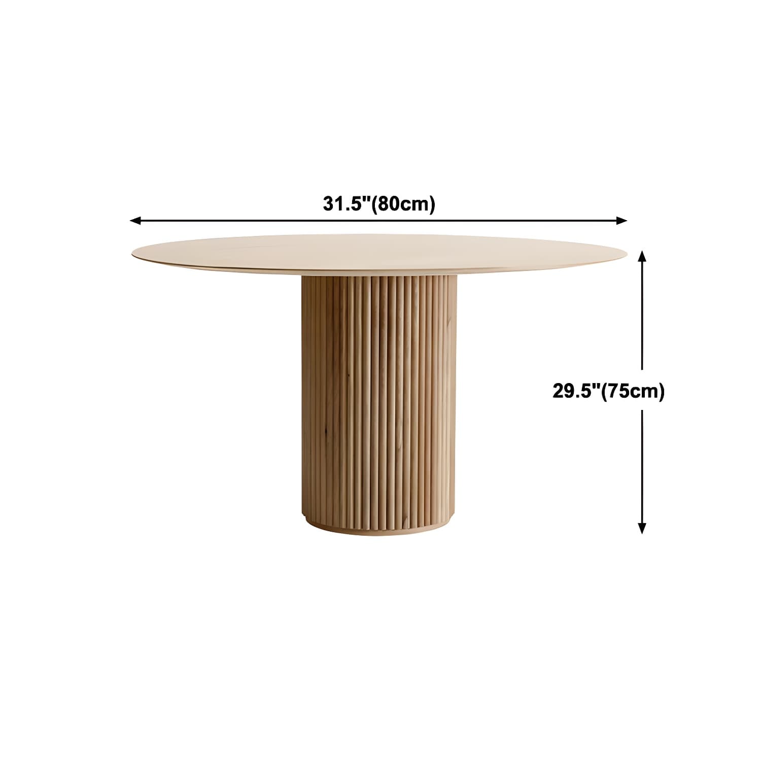 Round Shape Home Dining Table Modern Wooden Dining Room Table - image 16