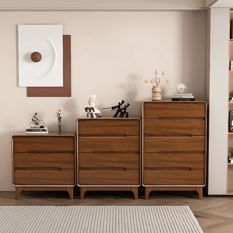 Trendy Walnut Wood Lingerie Chest/Double Dresser with 5/4/6 Drawers Vertical/Horizontal - image 7