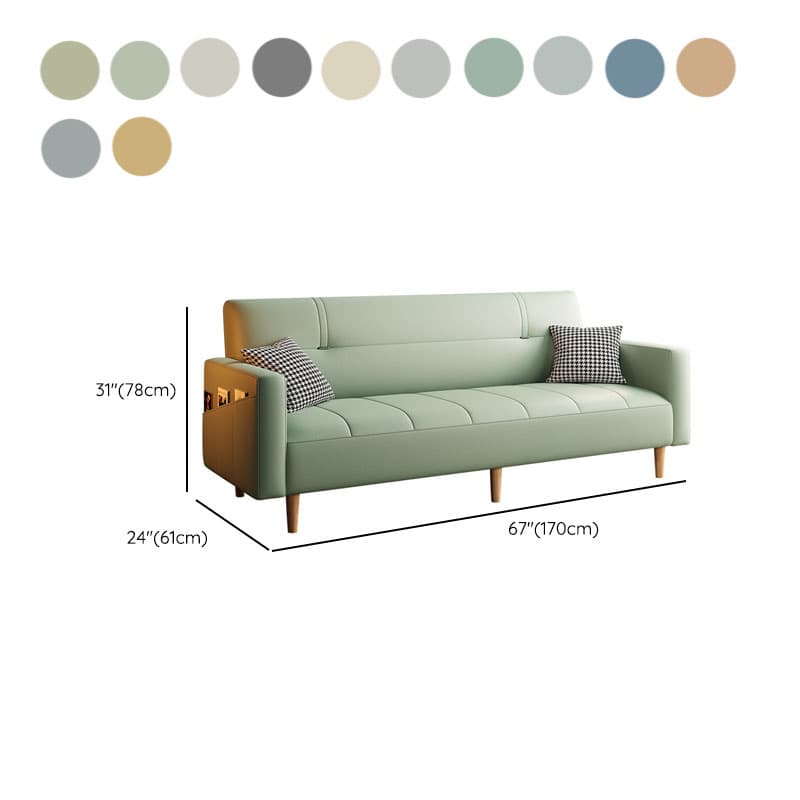 Grey/Olive Green/Azure Pu Leather Loveseat/Sofa Couch with Armrest - image 21