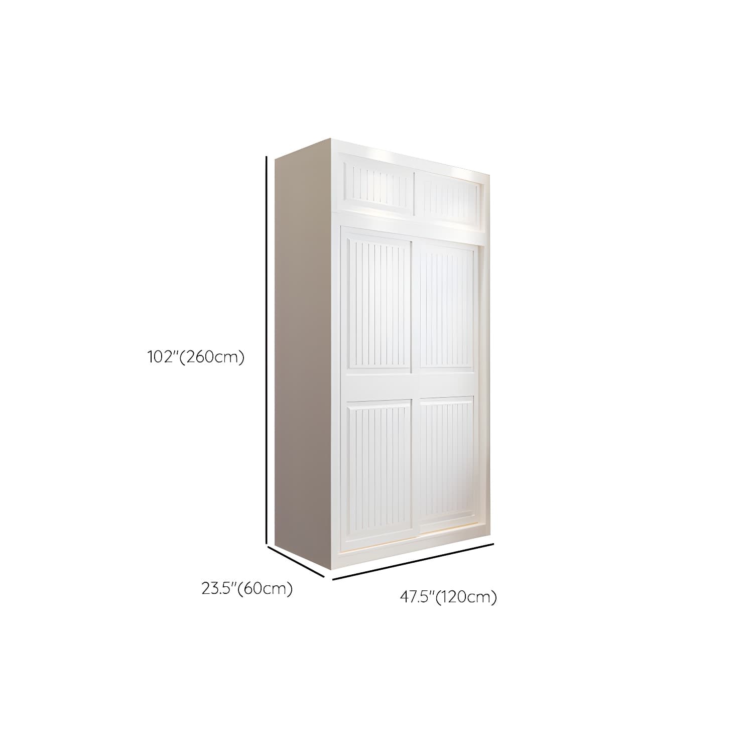 Contemporary Wardrobe Armoire with Garment Rod Wood Wardrobe Closet - image 16
