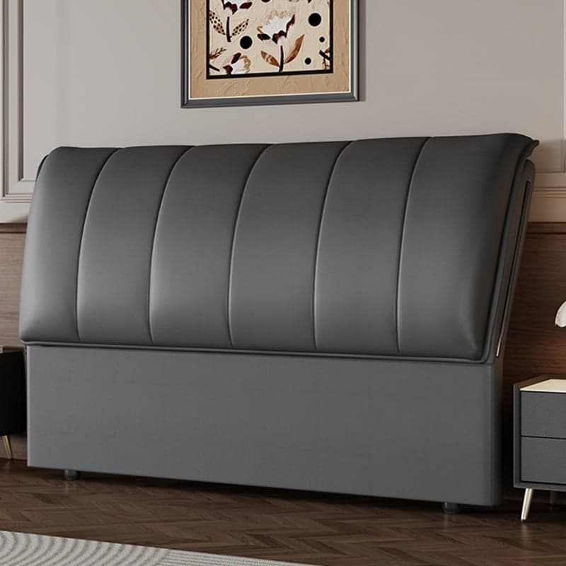 Trendy Panel Headboard in Natural Wood with No Distressing, Rectangle Shape for Queen/Full Bed, Featuring Sponge Upholstery and Standard Height - image 4