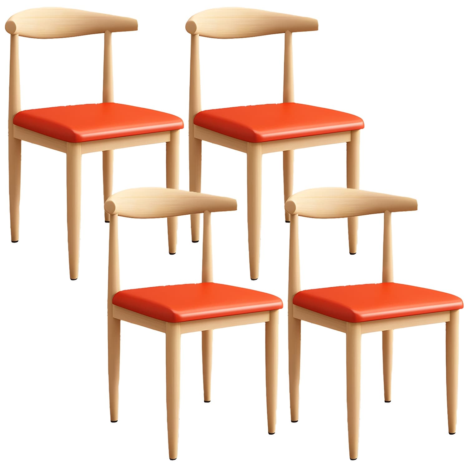 Modern Kitchen Dining Chairs Open Back Dining Chair with Metal Base - image 12