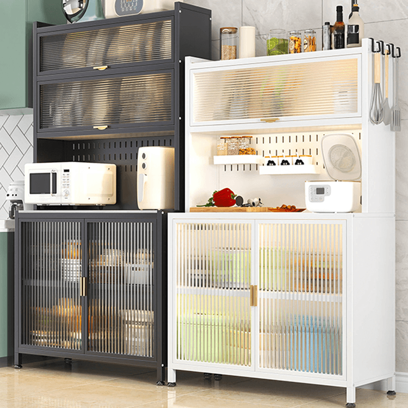 Narrow Sideboard with Hutch, Kitchen Cupboards, Stone Countertop, Adjustable Shelving, and 4 Doors/5 Doors/3 Doors - image 4