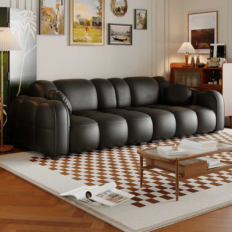 Contemporary Modern Solid Color Water Resistant Standard Sofa in White/Olive Green/Sepia, 4-seater/for 3 with 2 Pillows