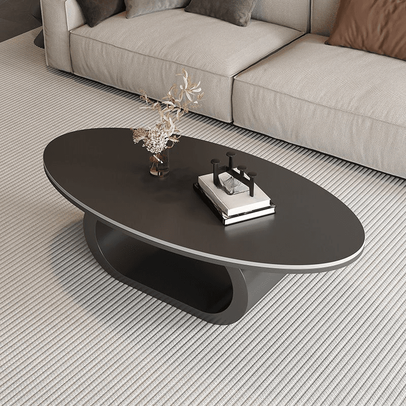 Oblong Board Game Coffee Table with Repository and 1 Shelf