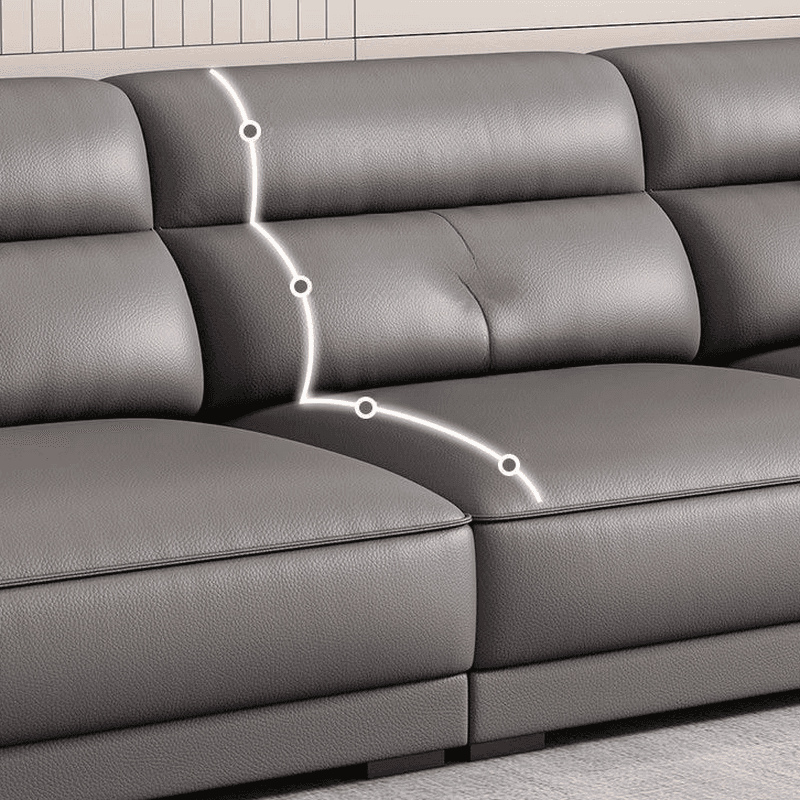 Casual Straight Scratch-repellent Sofa in Dove Grey with Horizontal Orientation, Latex Seat Fill, and Flared Arm - image 5