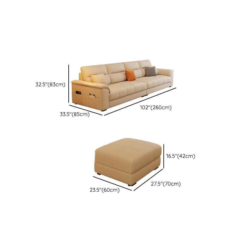 Straight/L-Shape Reversible/Horizontal Sofa/Sofa Recliner with Concealed Support & Natural Wood Frame - image 13