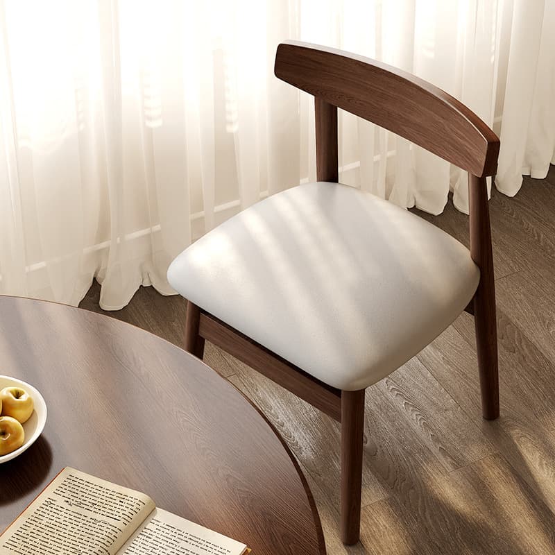 Ink/Dove Grey/Sepia Modern Simple Style Side Chair with Ventilated Back, Padded Upholstery, and Natural Wood Legs - image 10