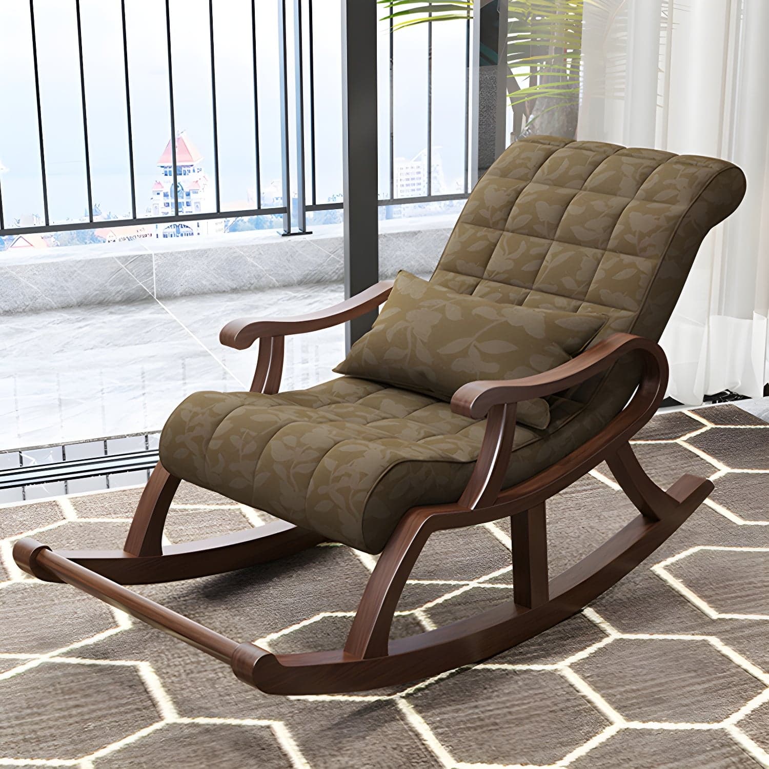 Mid-Century Modern Recliner Chair Upholstered Recliner Chair - image 10