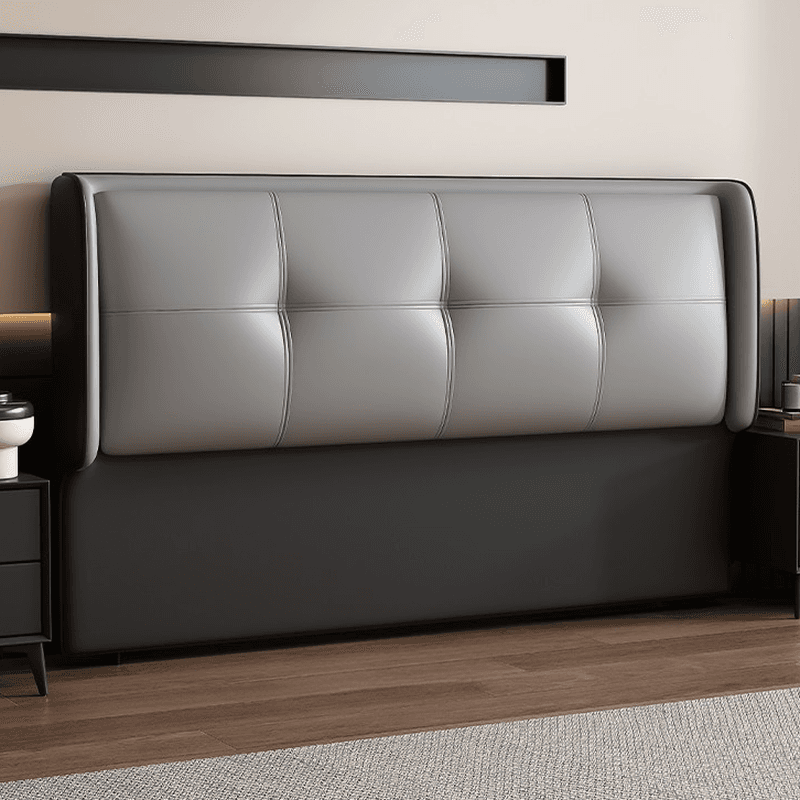 Simplistic Style Wingback Headboard with No Distressing, Piled Tufted Rectangular Design for King/Queen/Full Bed, Featuring Sponge Upholstery Fill and Standard Height - image 5