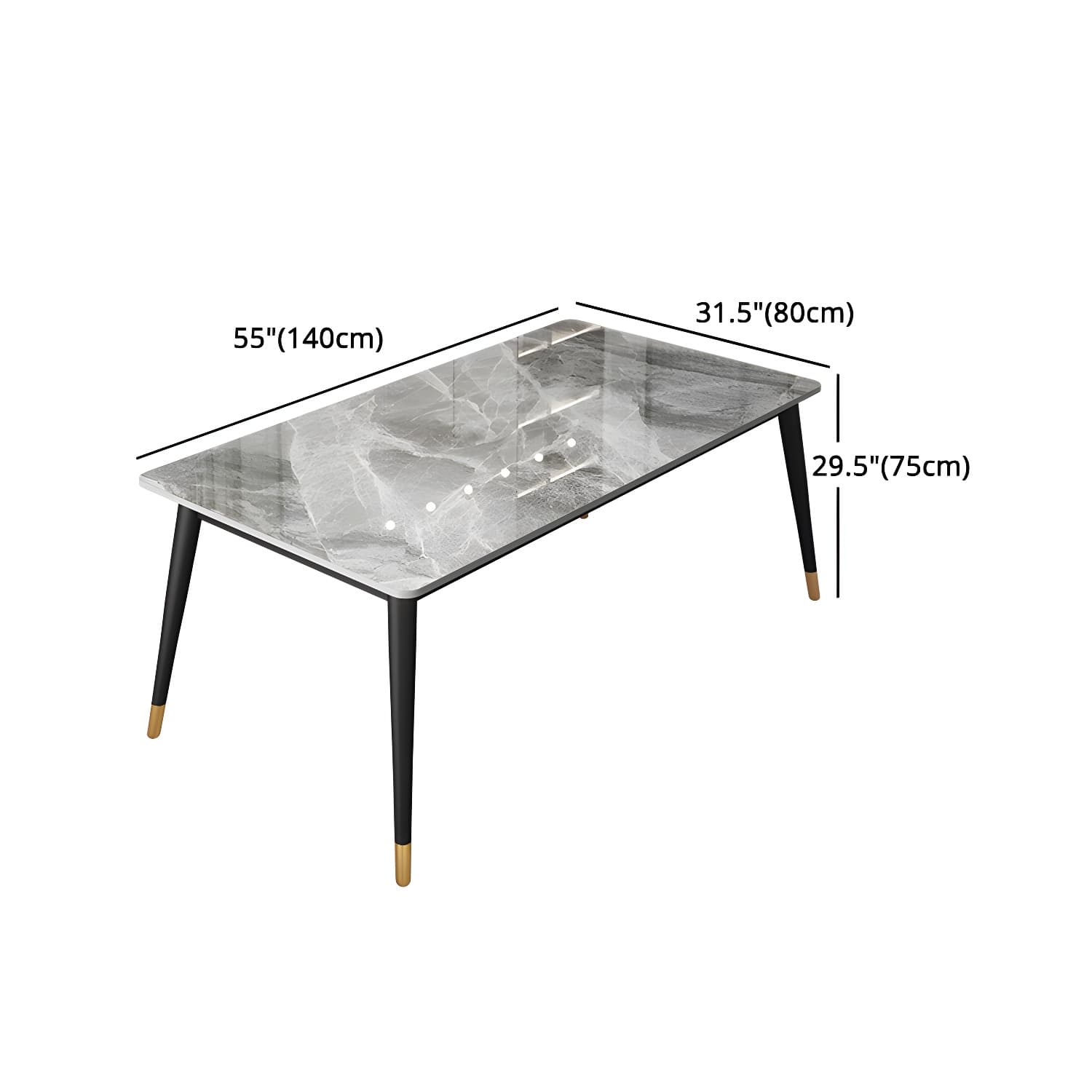 Glam Gray Sintered Stone Dining Table Set 1/4/5/7 Pieces Dining Set - image 10