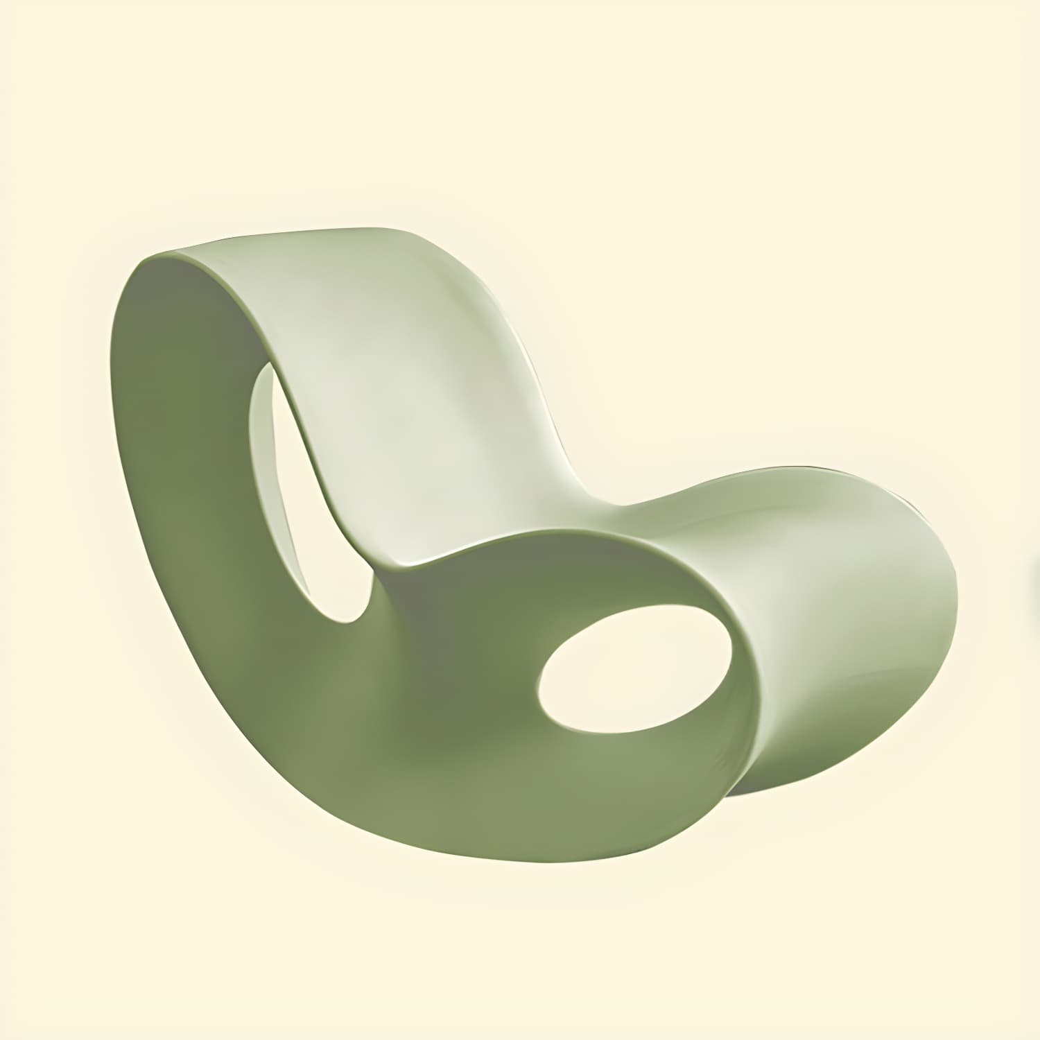 Contemporary Rocking Chair Acrylic Solid Color Indoor Rocking Chair without Armrest - image 3