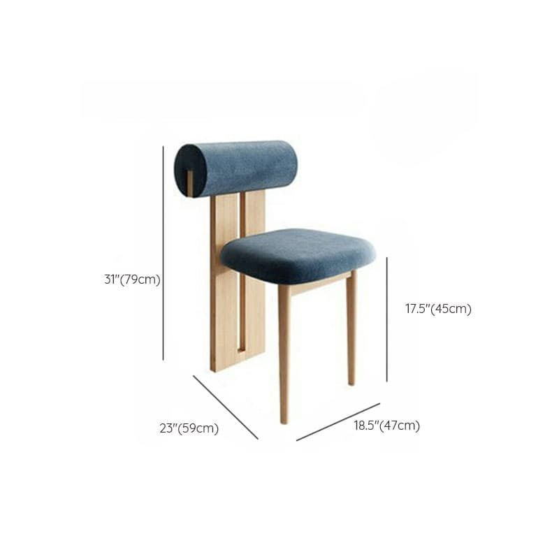 Modern Upholstered Armless Kitchen & Dining Chair, Open Back, Wood Ash, 1 Piece - image 36
