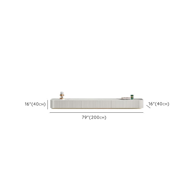 Simple Chalk Sintered Stone Rectangular TV Stand with 6-Drawer/4 Drawers/3-Drawer & Cable Management - image 7