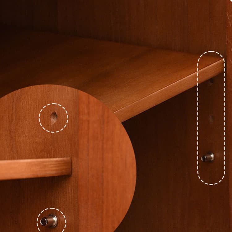 Modern Solid Wood Combo Dresser with Shelves, Drawers, and Cabinet Storage - image 11