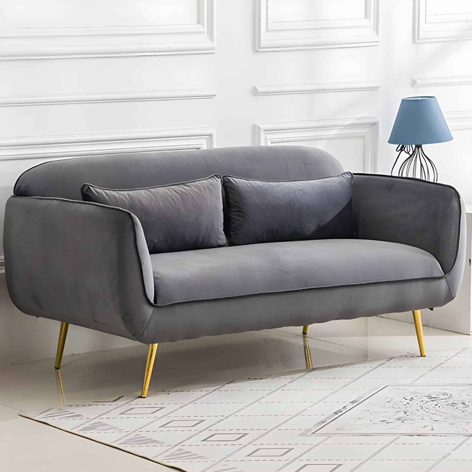 Glam Tight Back Loveseat with Flared Arm and Extra Pillows for Home and Apartment - image 29
