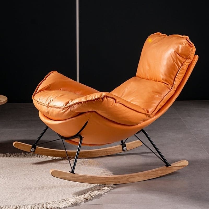 Comfortable Upholstered Rocking Chair with Solid Wood Frame for Modern Home Decor - image 4