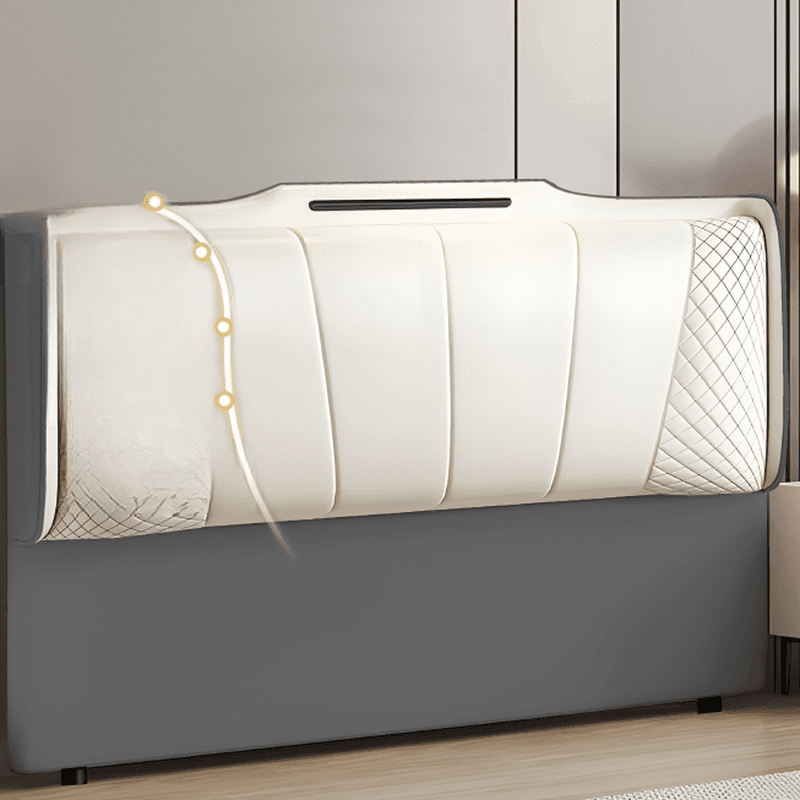 Simplistic Wingback Headboard with Camelback Shape for Queen Bed, Piled Tufted, Standard Height, Sponge Upholstery Fill, No Distressing - image 11
