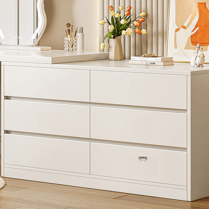 Chalk Modish Wood Makeup Vanity with Standard Length and Non-Upholstered Chair(s) - image 7