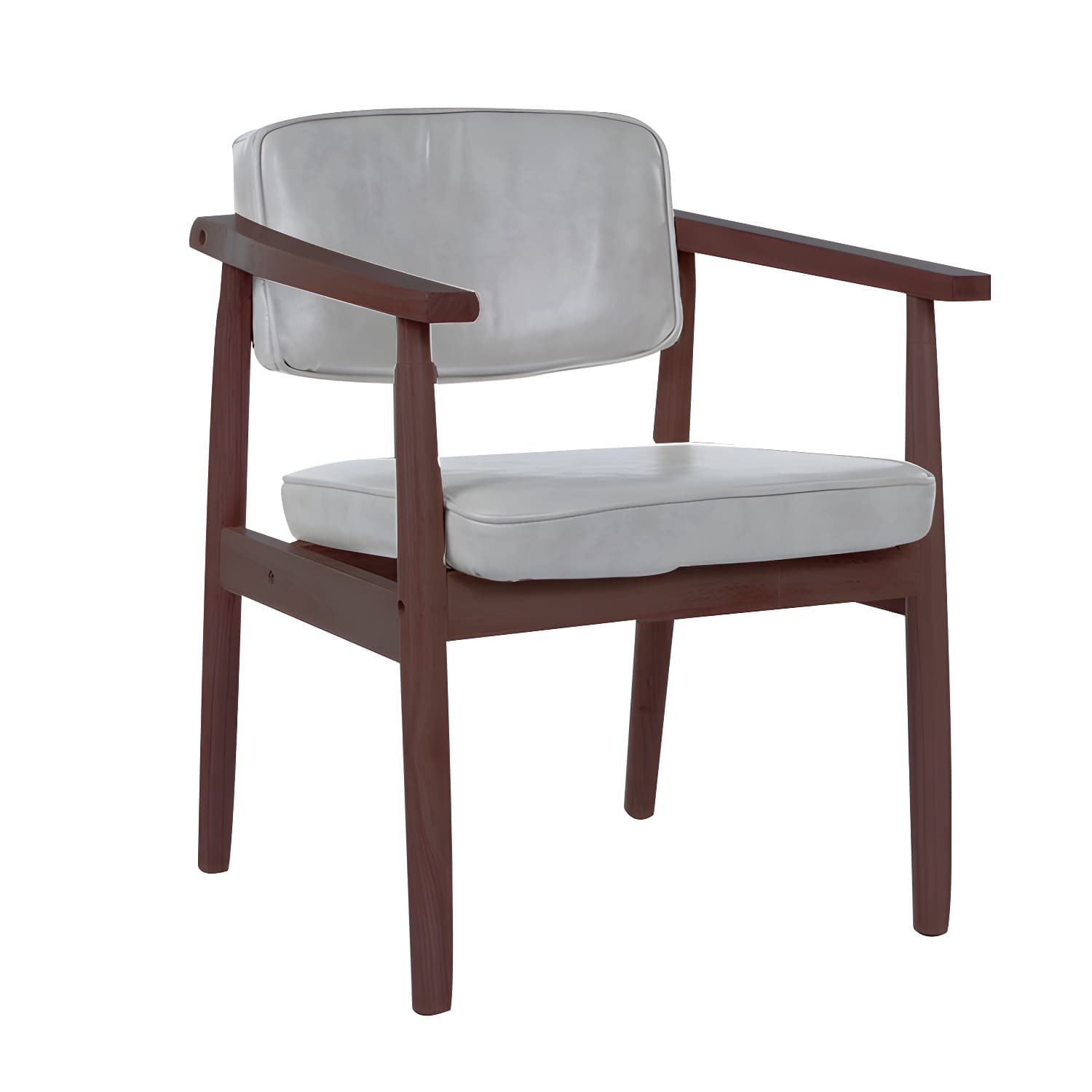 Modern Wood Dining Arm Chair Open Back Single Dining Side Chair for Home Use - image 8