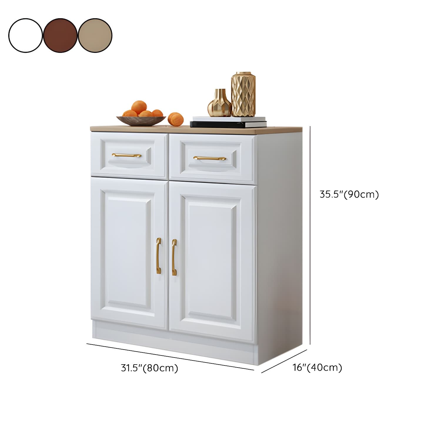 Modern Wood Buffet Sideboard with Drawers, Cabinets, and Shelves - image 20
