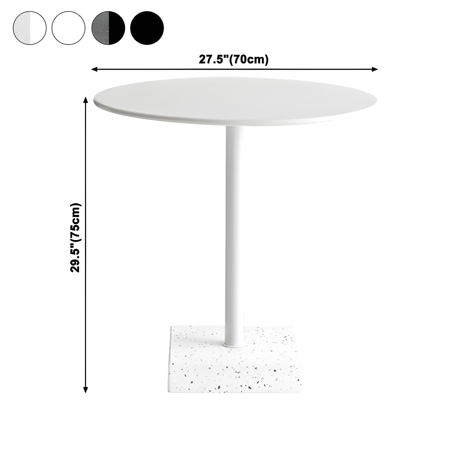 Industrial Style Dining Table Pedestal Casual Dining Site Table for Dining Room - image 23