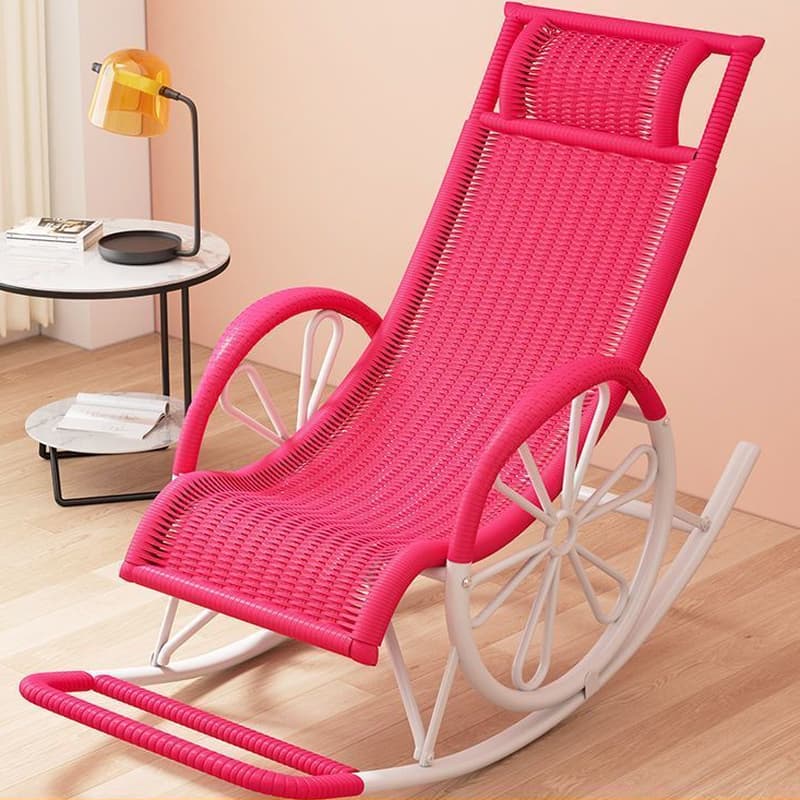 Craftsman Cane Porch Rocker with Round Arm - image 8