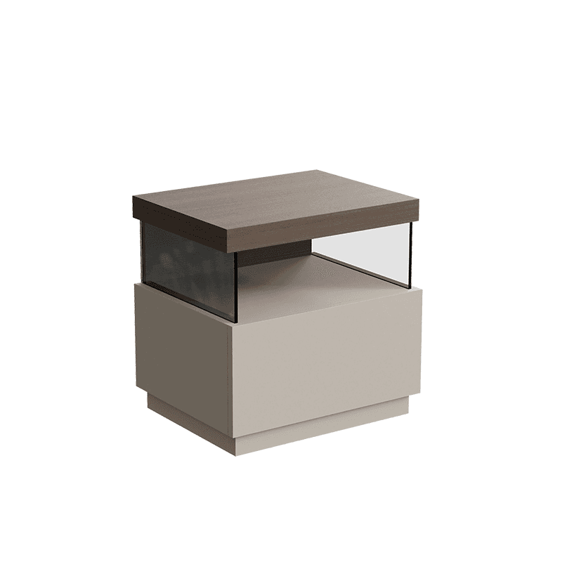 Organic Modern Nightstand With Drawer Organization with 1 Drawer and Real Wood Countertop - image 4