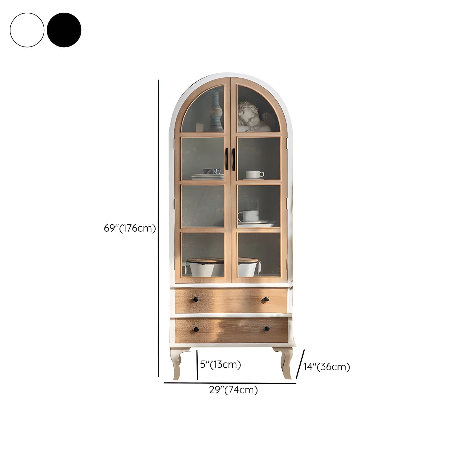 Contemporary Side Board Pine Sideboard Cabinet with Doors for Kitchen - image 13