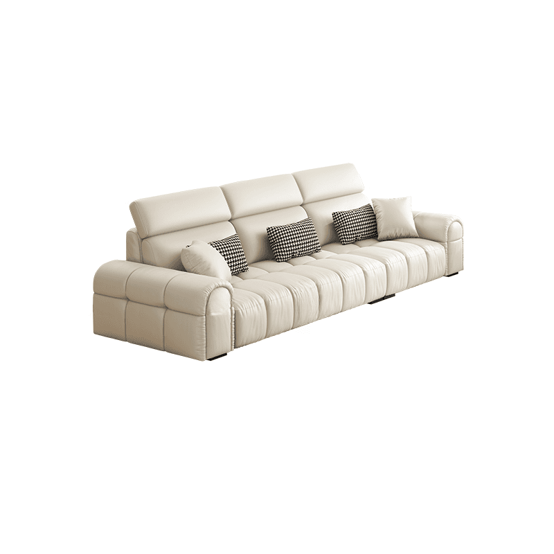 L-Shape/Straight Reversible/Horizontal Concealed Support Sofa Recliner/Sofa with Round Arm & Pine Frame - image 3