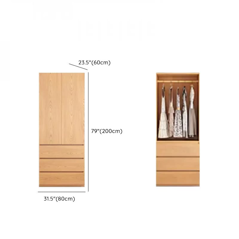 Natural Finish Unfixed Almirah Manufactured Wood Soft Close Drawer Soft Close Door Hinged - image 22