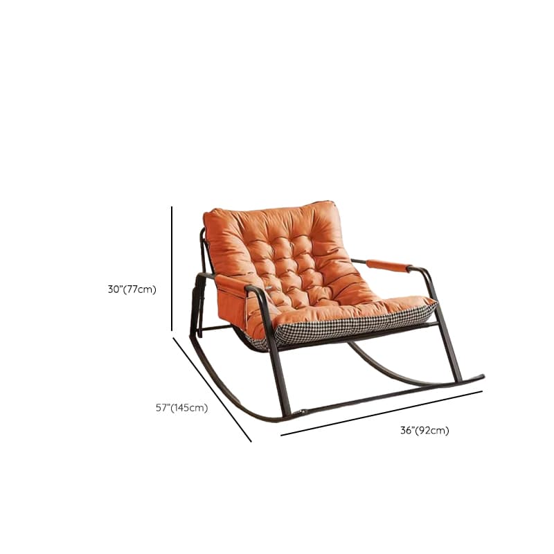 Art Deco Upholstered Rocking Armchair for 2 with Track Arm and Dirt Resistant Features - image 20