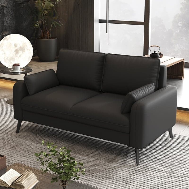 Trendy Solid Color Water Resistant Loveseat in Grey/Olive Green/Amber Color with Arm for 2 People