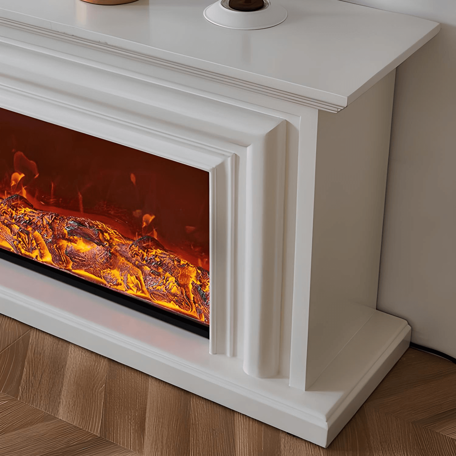 Sitting Room Use Rectangular TV Stand with Light, TV Stand Fireplace - image 6