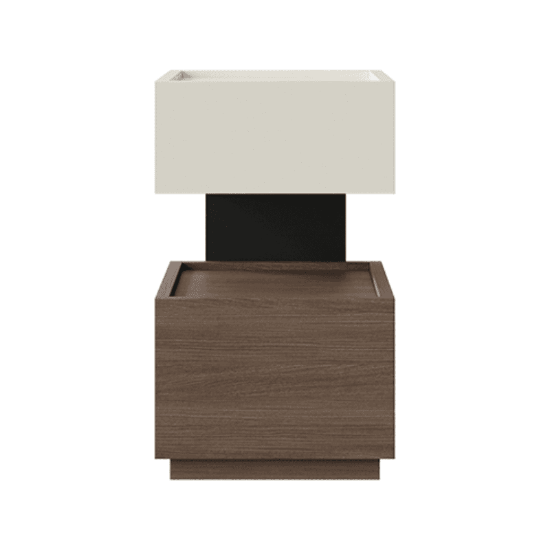 Organic Modern 2 Tiers Nightstand With Drawer Organization, 2 Shelves, Real Wood Countertop, and Illuminating Feature - image 6