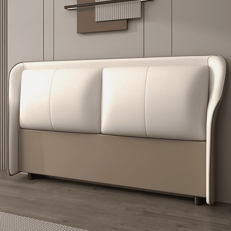 Simplistic Wingback Headboard in Rectangular Shape for Twin XL/Full/Queen Bed, Crafted from Lumber with No Distressing, Featuring Sponge Upholstery and Standard Height