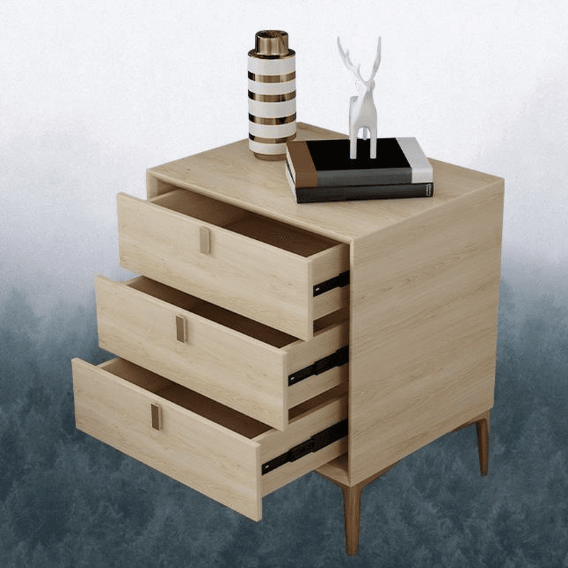 Modern Lumber Nightstand With Drawer Storage & Leg, 3 Drawers/2 Drawers - image 16
