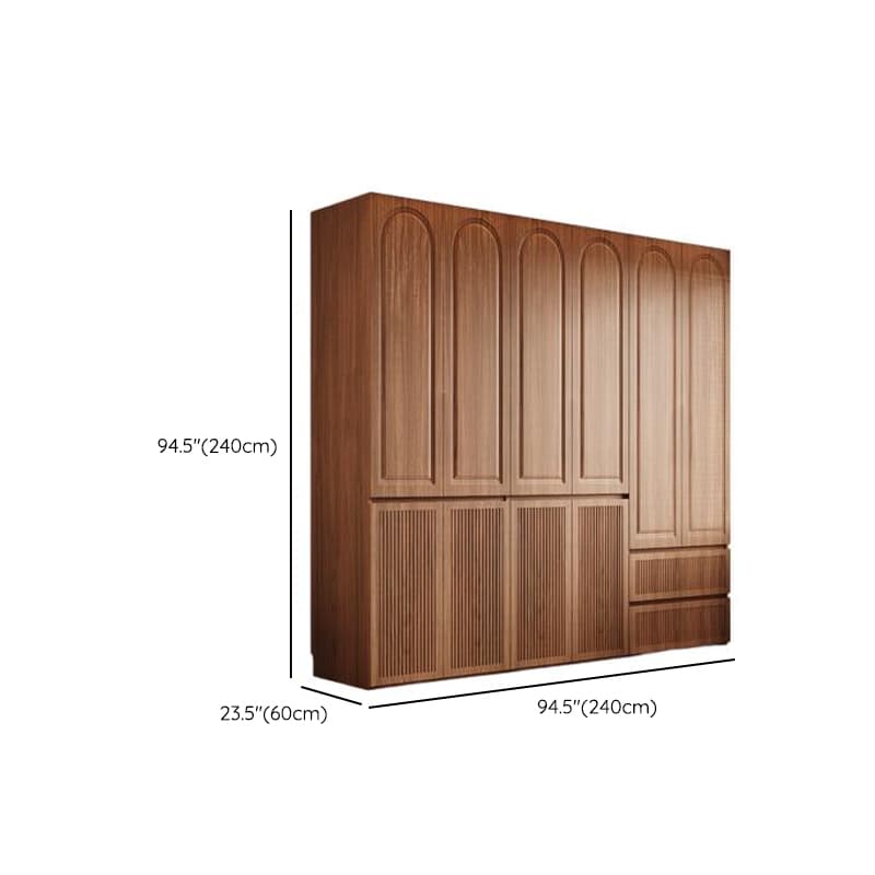 Acorn Minimalist Natural Wood Independent Wardrobe Closet with Soft Close Drawer, Soft Close Door, and Interior Shelves - image 23