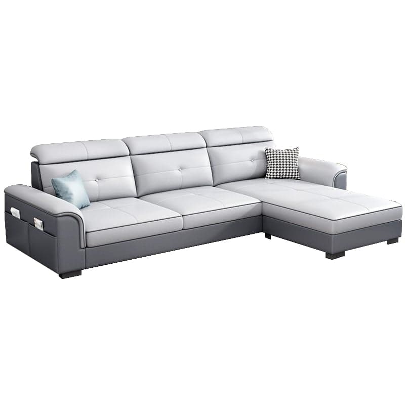 Elegant Tech Cloth Sectional Sofa in L-Shape Design with Cozy Seat Cushions - image 5
